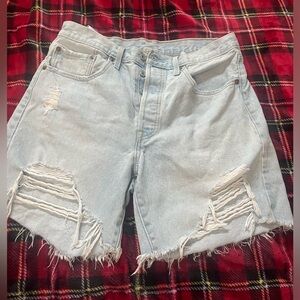 LEVI HIGH WAISTED 501 SHORTS
